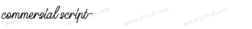 commersial script字体转换